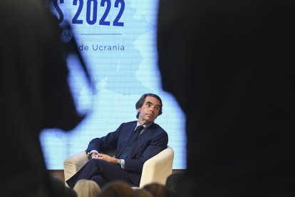 El expresidente del Gobierno y presidente de la Fundación FAES, José María Aznar, durante la clausura del campus FAES 