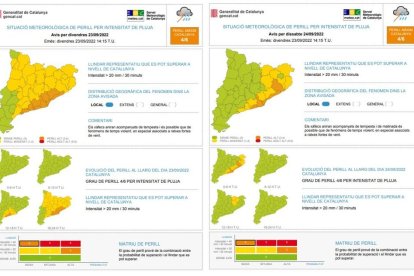 Alerta per pluges fortes aquesta nit i matinada al litoral i prelitoral