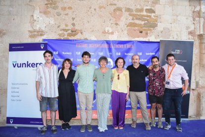 Photocall ayer por la tarde en la gala de clausura de la primera edición del Festival de Cinema d’Àger.