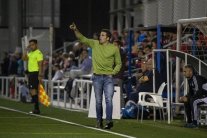 Pere Martí, durant l’últim partit davant del Terrassa.