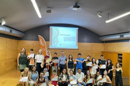 La concejalía de Educación de Lleida acogió ayer la entrega de los diplomas. 