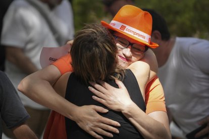 Oltra recibió ayer el apoyo de los suyos en un acto en València.