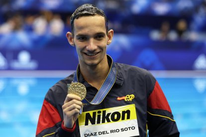 Fernando Díaz, amb la medalla d’or aconseguida ahir.