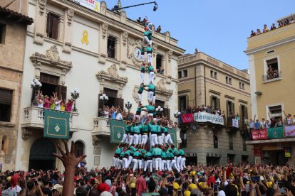 Castells de gama extra en la primera Diada postCovid de Sant Fèlix de Vilafranca