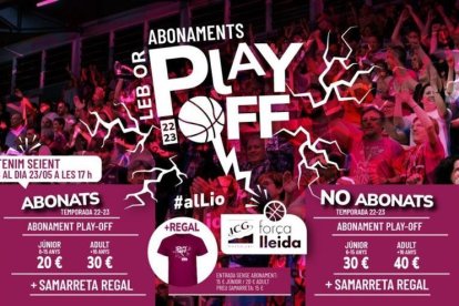 Campanya d'abonaments per al play-off del Força Lleida.