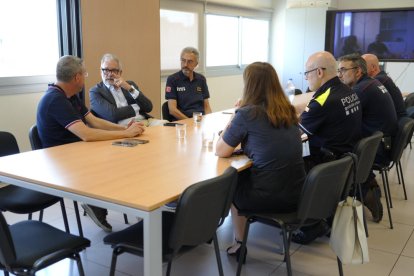 Imatge de la reunió que va tenir lloc ahir al matí.