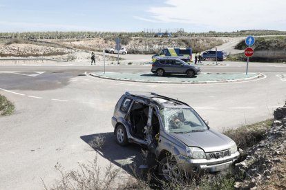 El accidente se produjo el domingo en esta intersección de la C-233