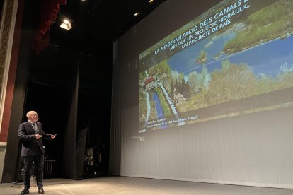 La presentación de la modernización estuvo a cargo del director general del Canal d’Urgell, Xavier Díaz.