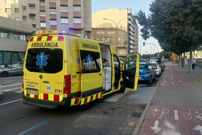 El SEM, ahir al lloc de l'accident.