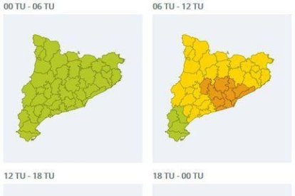 Mapa de peligro meteorológico para el miércoles 31 de agosto.