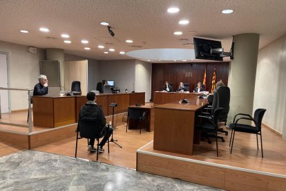 El acusado, ayer en la Audiencia de Lleida. 