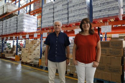 El president del Banc dels Aliments, Antoni Fo, i la seua directora, Teresa Farré.