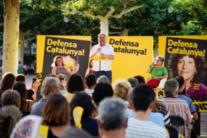 Junqueras, ahir intervenint en l’acte de Tàrrega.