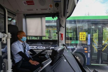 Un conductor d'autobus.