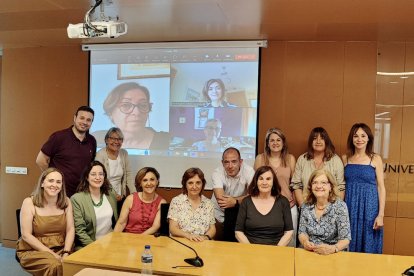 Els participants en la jornada del Grup Febe a la Universitat Rovira i Virgili de Tarragona.