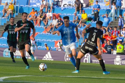 David López, en el partit de play-off contra el Sestao.