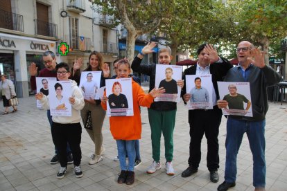 La presentación de la campaña, ayer en la plaza Major de Mollerussa. 