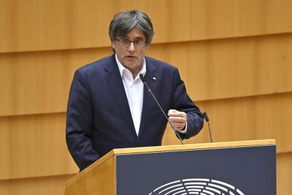 L’expresident de la Generalitat Carles Puigdemont a l’Eurocambra el 9 de novembre passat.