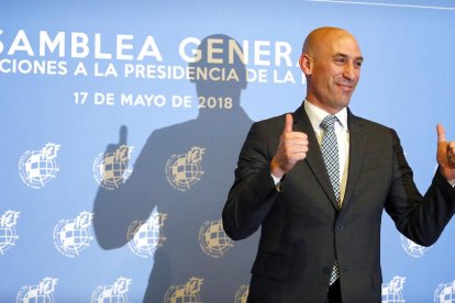 Luis Rubiales, en foto d’arxiu, el dia que va ser proclamat president de la RFEF.