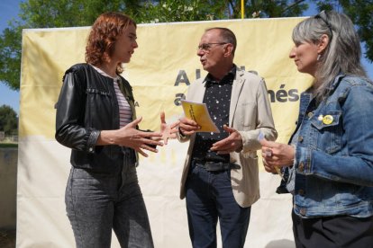 Ubasart, Pueyo y Castro durante la presentación de las propuestas.