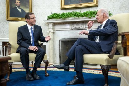 Encuentro de los presidentes de Israel y EEUU en Washington .