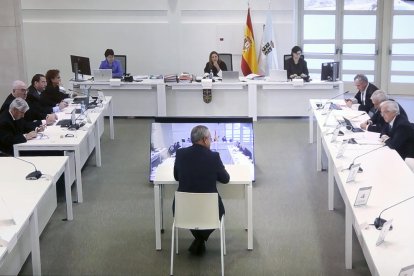 Imagen del juicio el caso Alvia en Santiago de Compostela,