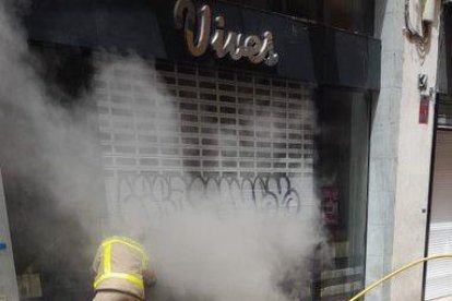 Incendio en una zapatería del Eje Comercial de Lleida.