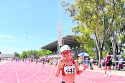 Alba Capell Quirós, con su medalla de oro el pasado sábado.