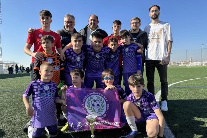 Equip de l’Escola Comarcal de Futbol Les Garrigues.