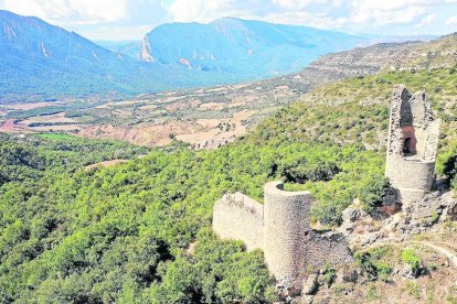 Los restos del castillo de Sant Gervàs que el ayuntamiento quiere abrir al público.