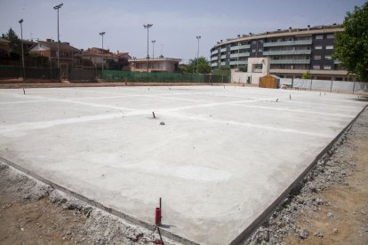 Espai en el qual s’instal·laran les pistes de pàdel.