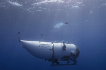 Un submarino de OceanGate.