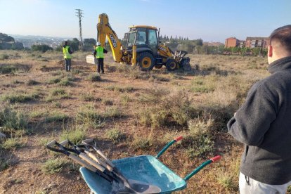 Los trabajos que se están ejecutando en el Pla d’Almatà.