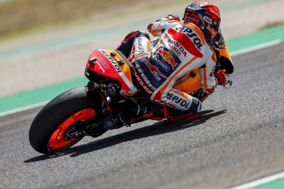 Imatge d’arxiu de Marc Márquez, durant l’últim GP de Tailàndia el 2019.