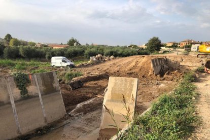 Obres al canal d'Urgell per evitar inundacions a Arbeca