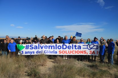 La plataforma va convocar una concentració en el tercer aniversari del temporal Glòria.