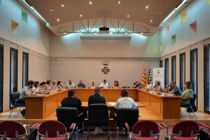 El pleno del cartapacio del consell de la Noguera, ayer. 