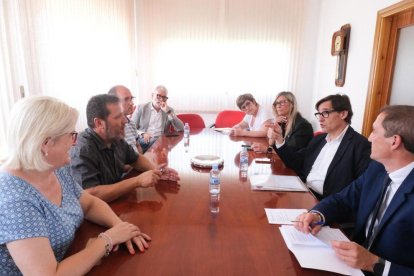 El primer secretario del PSC, Salvador Illa, ha visitado la Mancomunidad de Agua de Les Garrigues.