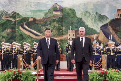 El president cubà, Miguel Díaz-Canel, i el xinès, Xi Jinping.