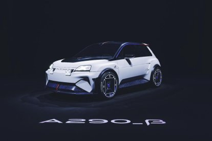 A290_B, el futur petit esportiu elèctric de la nova era Alpine, es revela sota un aspecte espectacular i ultraesportiu.