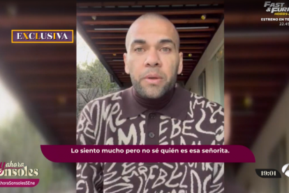 Dani Alves al seu vídeo d’Antena 3.