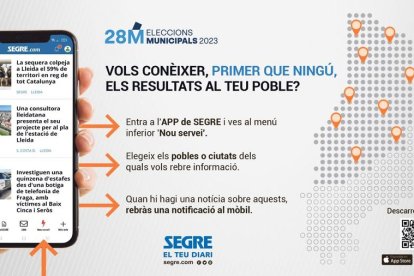 Activa ara el nou servei d'avisos de notícies locals de SEGRE