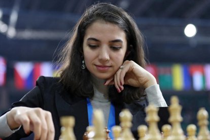 La jugadora iraniana Sara Khadem, durant una partida.