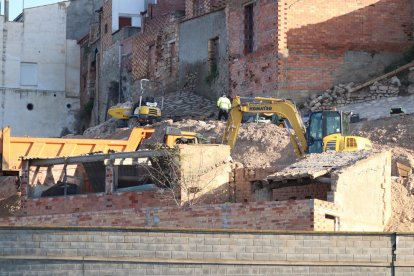 Les obres al pendent sud-est de Saidí que s’executen ara.