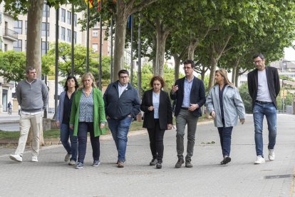 Postius, con otros integrantes de su candidatura.