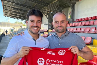 Albert Juclà i el president del Balaguer, Jaume Estrada.