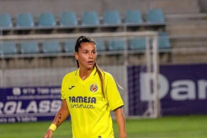 Nerea Sánchez, en un partido con la camiseta del Villarreal.