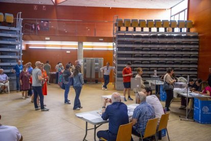 El colegio electoral situado en el centro cívico de Balàfia de Lleida.