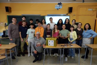 L'equip del projecte Rovelló de l'Institut Joan Oró de Lleida.