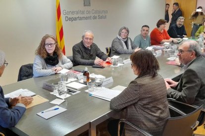 El conseller de Salut va presidir la reunió amb les patronals i els representants de CCOO, la UGT i el sindicat SATSE